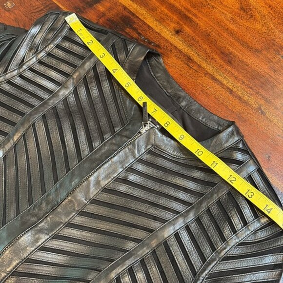 Ralph Lauren Black Label Leather Mesh Jacket size 4 - Picture 12 of 14